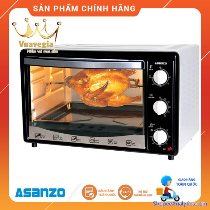 Review Lò nướng đối lưu Asanzo EV-35A1 (35 lít) Có chức năng quay - Hàng Chính Hãng