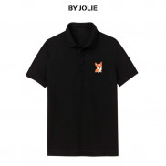 ÁO phông polo unisex hình corgi Byjolie chất cotton thoáng mát (đen, trắng)