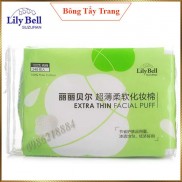 Bông tẩy trang Lily Bell vỏ xanh Extra Thin 240 miếng LBE24
