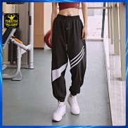 Quần jogger thể thao AMIN AM018 phối sọc trắng
