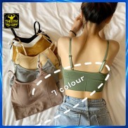 Áo bra thể thao tập gym yoga không gọng, đệm chắc chắn thoải mái co dãn tốt, free size 7 màu sắc lựa chọn