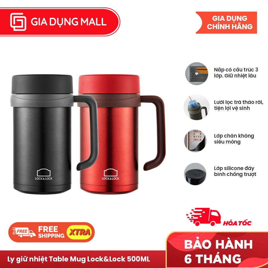Ly Giữ Nhiệt Basic Table Mug Lock&Lock LHC4026 (500ml) -HÀNG CHÍNH HÃNG