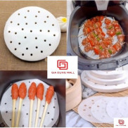 Giấy nến đục lỗ tròn dùng trong nồi chiên không dầu, lò nướng không dầu, lò nướng không khí - dày dặn, chất dai, ko rách