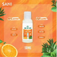 Gel rửa tay khô SANI tinh dầu Cam Ngọt - Sả Java - Hương Thảo - Trà xanh chai dung tích 50ml