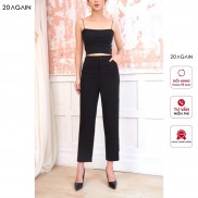 Quần âu nữ túi chéo sườn 20AGAIN, thiết kế quần baggy tôn dáng QAA0127