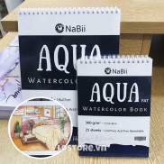 Sổ vẽ màu nước Nabii Aqua Fat - 30gsm 25 tờ