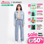  Quần jeans nữ ống rộng GUMAC QJB681