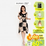 Đầm xòe nữ kiểu tà xéo GUMAC DB4207