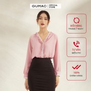 Áo sơ mi nữ cổ viền trắng bèo GUMAC đồ công sở thanh lịch, đủ màu AA1119
