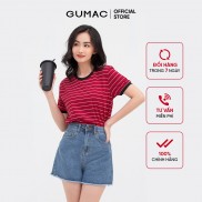 Áo thun sọc ngang GUMAC form dáng basic năng động, nhiều màu cá tính ATB809