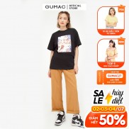 Áo thun unisex in cô gái GUMAC nhiều màu tay ngắn ATB549