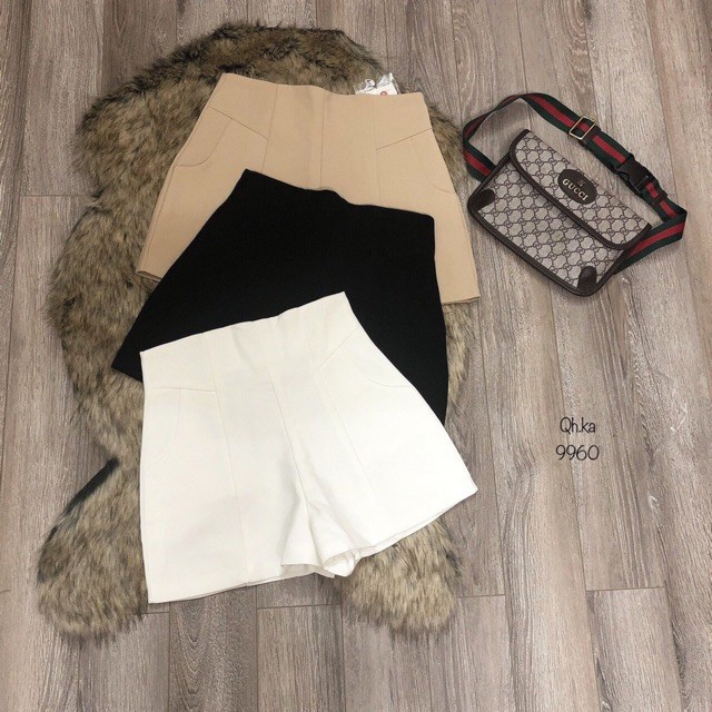 BÁN BUÔN - Quần sooc vải cạp cao cho nữ