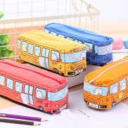Hộp bút vải canvas hình xe bus cute nhiều màu sắc xinh xắn dễ thương