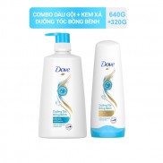 Combo Dove Dưỡng Ẩm bồng bềnh Dầu gội 640g và Kem xả 320g
