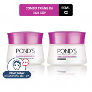 Combo Kem Dưỡng Ẩm Pond's Flawless Radiance Derma+ Ngày 50g + Đêm 50g