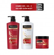 Combo Gội 640g, Xả 620g & Ủ 180ml TRESemmé Keratin Smooth với Dầu Dưỡng tóc Argan & Keratin Vào Nếp Suôn Mượt