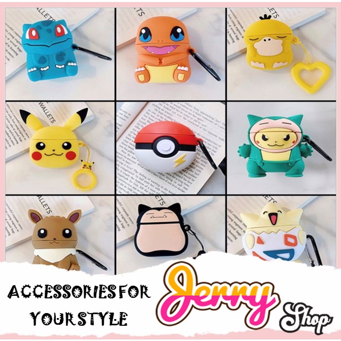 Vỏ ốp case bảo vệ bao đựng tai nghe không dây bluetooth 1/2/Pro chống va đập - Jerry Shop