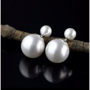 Khuyên tai bạc Tlee, bông tai dáng ngọc trai nhân tao - TleeSilver