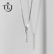 Dây chuyền bạc nữ Tlee, vòng cổ thanh bạc nạm đá cao cấp TleeJewelry