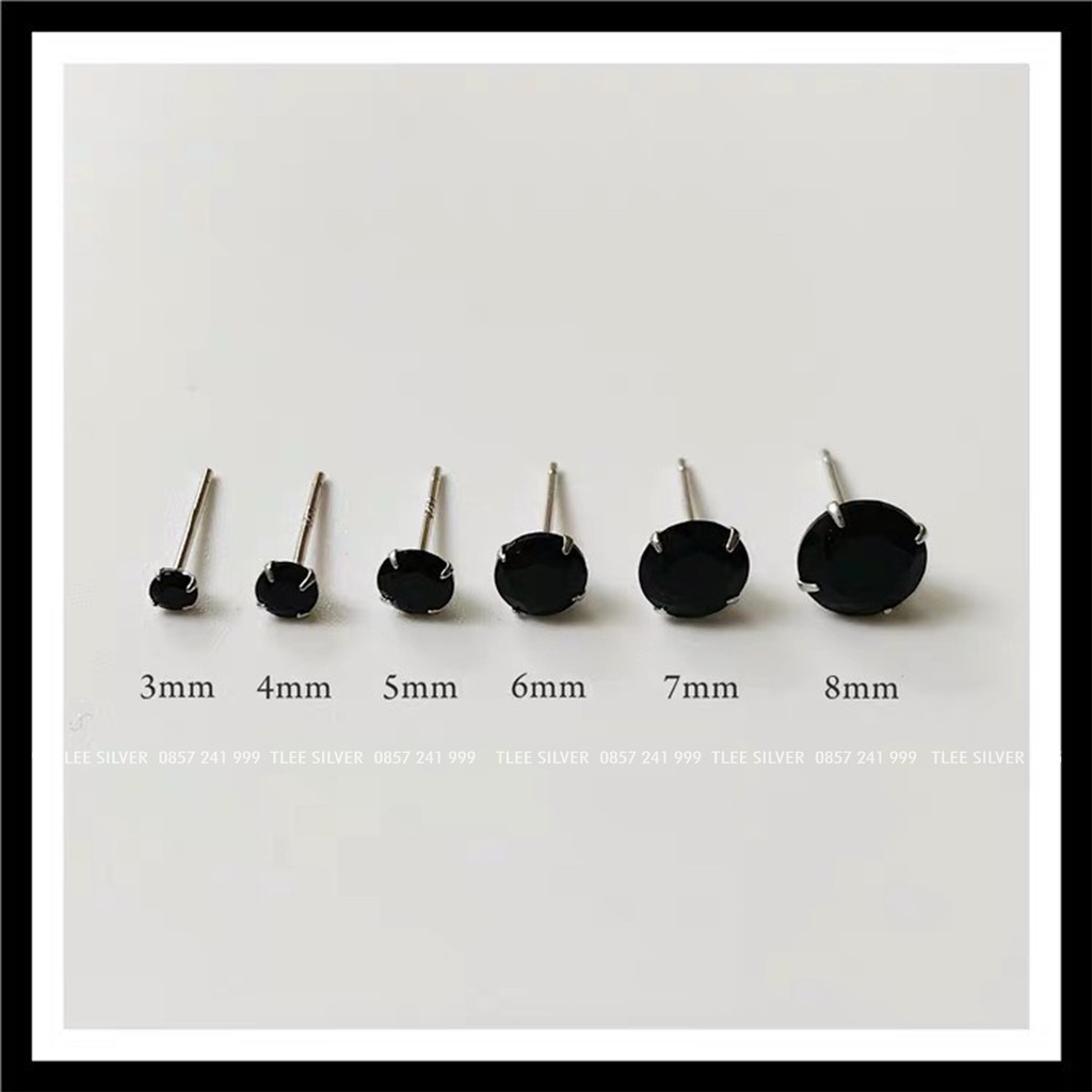 Khuyên tai bạc Tlee, Bông tai nụ đá sáng - TleeSilveer