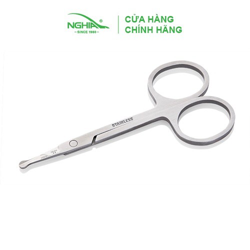 Kéo Cắt Tỉa Lông Mũi Đầu Tròn Thép Không Gỉ Kềm Nghĩa KM.604