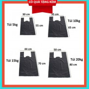 1kg Túi nilon đen gói hàng loại dày, Túi bóng đen đựng rác (X)
