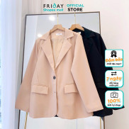 Áo blazer nữ khoác blazer dài tay phong cách hàn quốc freesize chất liệu tuyết mưa thích hợp thời tiết thu đông Friday