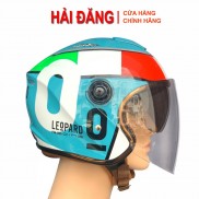 Mũ bảo hiểm 3/4 đầu Napoli N125 mẫu 2 kính đi được cả ngày và đêm tem LEoPARD O - Bảo hành 12 tháng