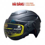 Mũ bảo hiêm 1/2 đầu NAPOLI N106 có kính chắn gió tem tổ ong - Bảo hành 6 tháng