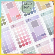 Set 4 sticker color palette phụ kiện trang trí Decorme