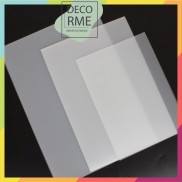 A4-B5-A5 1 tấm bìa sổ nhựa trắng mờ chưa đục lỗ 0.4mm phụ kiện văn phòng phẩm Decorme