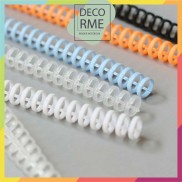 Binder thanh còng nhựa làm sổ, kẹp tài liệu đường kính 10mm 12mm bìa màu A5 B5 A4 20 26 30 lỗ DECORME