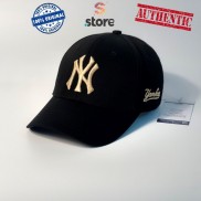 mũ nón lưỡi trai thêu chữ nổi 3D NY logo vàng dành cho cả nam và nữ Free size
