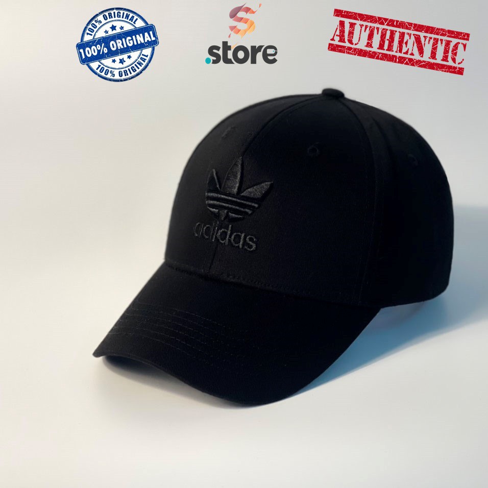Nón lưỡi trai adidas xuất khẩu  màu đen logo đen thêu cực ôm đầu cá tính full hộp dành cho cả nam và nữ