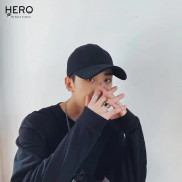 Mũ Nón Lưỡi Trai Nam Nữ Phong Cách Hàn Quốc Năng Động Trẻ Trung MN01 MR Hero Màu Đen Sành Điệu HIPHOP