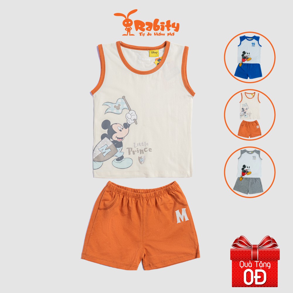 Bộ quần áo bé trai sát nách Rabity thun hình mickey tinh nghịch 5150.5153