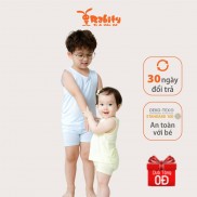 Bộ quần áo cho bé organic modal easy RABITY, bộ đồ mặc nhà gỗ sồi kháng khuẩn từ 9kg đến 20kg 90057.90156