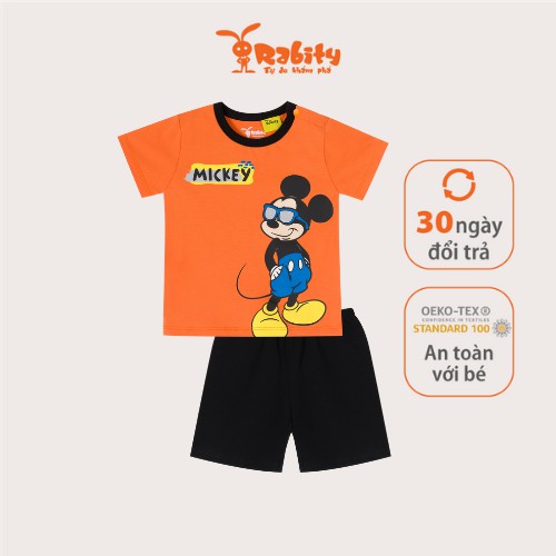 Bộ quần áo bé trai ngắn tay RABITY thun họa tiết mickey 5288.5289