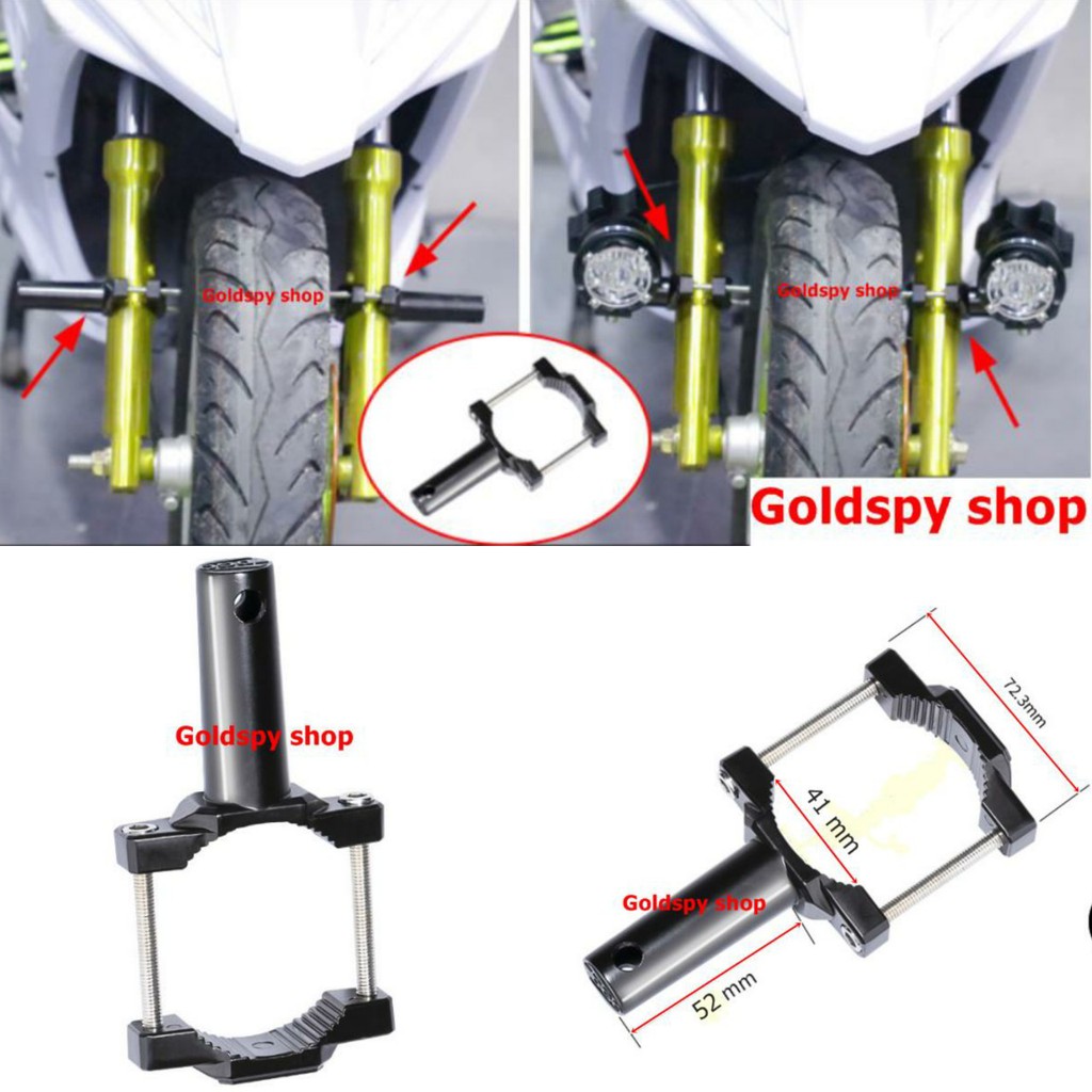 Pát kẹp phuộc gắn đèn trợ sáng ( giá 1 cái ) - cùm phuộc gắn đèn trợ sáng