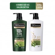 Combo Dầu gội 640g và Dầu Xả 620g Tresemme Salon Detox gừng và trà xanh Detox tóc chắc khỏe