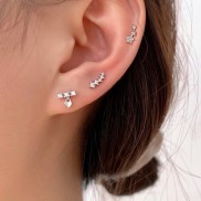 Khuyên tai bạc nữ hình dáng ôm tai Bông tai bạc nữ DuySon Silver