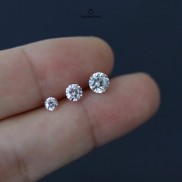 Khuyên tai bạc nụ đá Bông tai bạc nữ Duyson Silver