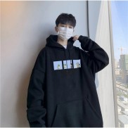 Áo Hoodie Ulzzang có mũ nam nữ 2 chất vải nỉ bông in hình dễ thương BC310