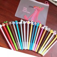 PVN3711 Set 20 bút bi đầu hình thú tặng kèm túi zip T2