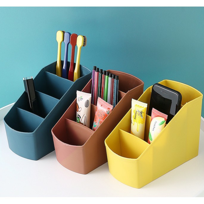 PVN25899 Khay 4 ngăn đa năng đựng mỹ phẩm cắm bút điều khiển điện thoại T2