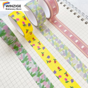 Winzige Cuộn băng dính washi hình hoa tulip trang trí đẹp mắt