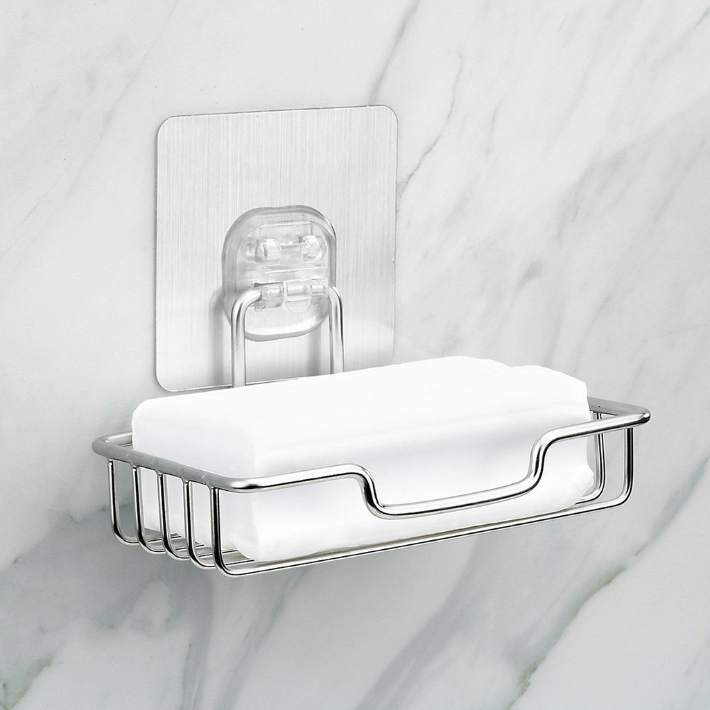Giá inox 304 để xà phòng tắm - Kệ Treo Tường Đựng Giẻ rửa bát đồ dùng Tiện ích dán tường