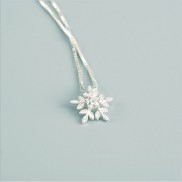 Dây Chuyền Nữ Hình Bông Tuyết Trắng Bạc Ý 2925 M1569 - Bảo Ngọc Jewelry