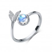 Nhẫn Bạc Nữ S925 Thiết Kế Hình Đuôi Cá Tính Độc Đáo N2460 - Bảo Ngọc Jewelry