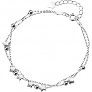 Lắc Tay Bạc Xi Nhiều Ngôi Sao Nhỏ Cao Cấp Kiểu Dáng Hàn Quốc XB-L38 Đẹp Cho Nữ- Bảo Ngọc Jewelry